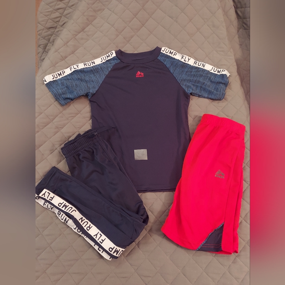 3 Piece Boys Navy and Red Set